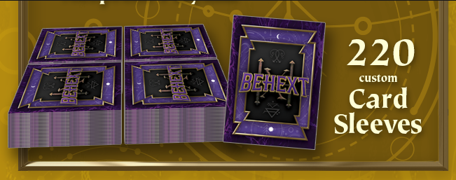 Behext: Kickstarter Exclusive Custom Card Sleeves - for just $9.99! 