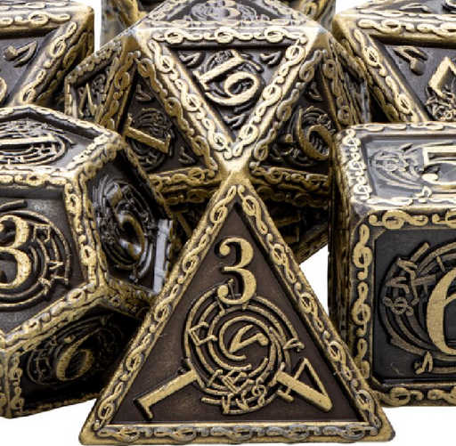 Heavy Metal Musical Notes Theme Polyhedral Dice Set - for just $29.99! 