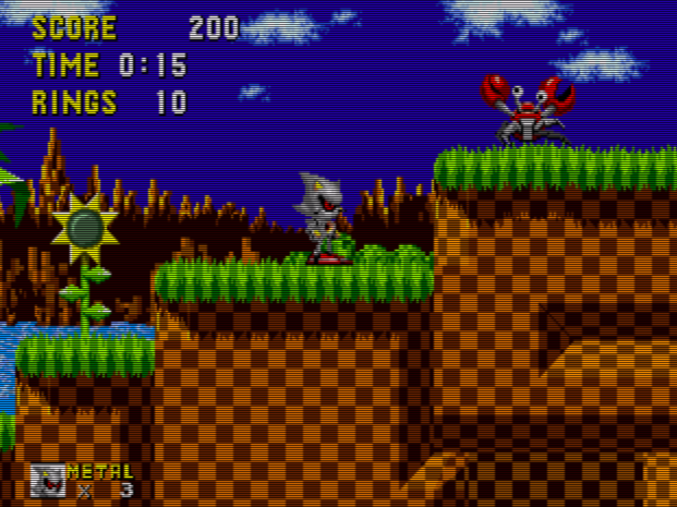 Chrome Metal Sonic in Sonic the Hedgehog Sega Genesis Reproduction Video Game Cart - for just $19.99! 