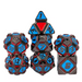Metal 7 Piece Polyhedral Dice Set - UFO Mechanical Theme - for just $34.99! 