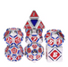 Metal 7 Piece Polyhedral Dice Set - UFO Mechanical Theme - for just $34.99! 