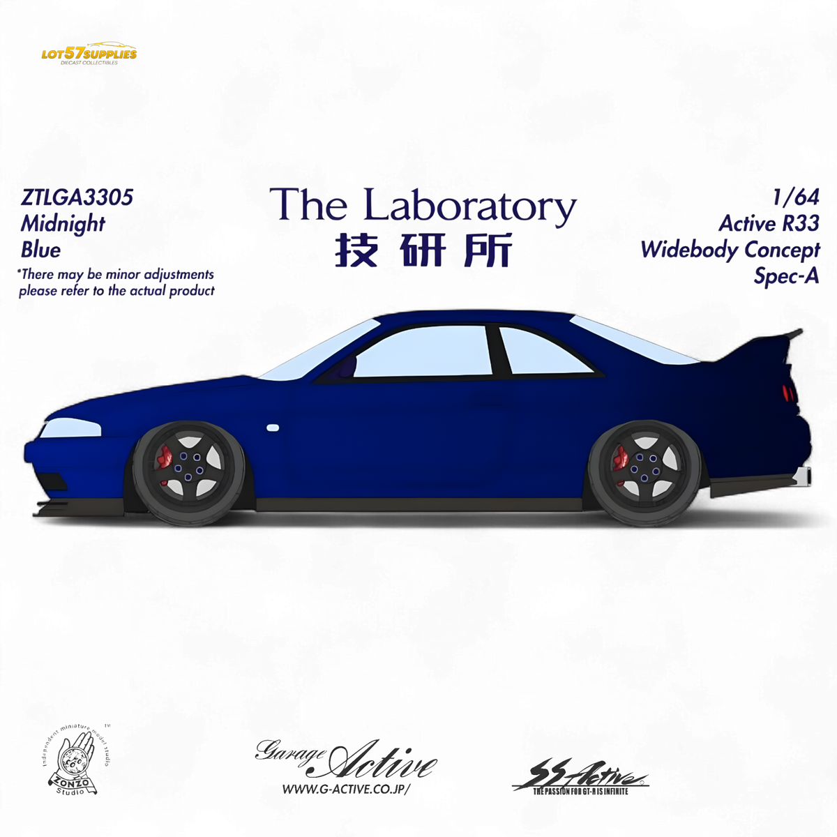 The Laboratory x ZONZO Nissan R33 Widebody ZTLGA3305 1:64 | Shop Retro ...