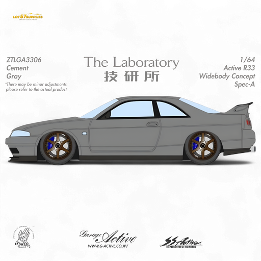 (Pre-Order) The Laboratory x ZONZO Nissan R33 Widebody Concept Spec-A - Cement Gray 1/64 - for just $99.99! 