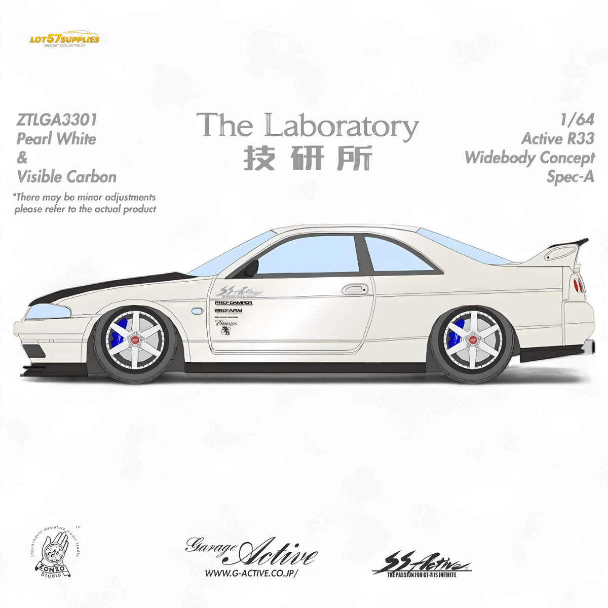 The Laboratory x ZONZO Nissan R33 Widebody ZTLGA3301 1:64 | Shop Retro ...