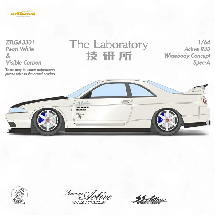 The Laboratory x ZONZO Nissan R33 Widebody ZTLGA3301 1:64 - for just $129.99! 