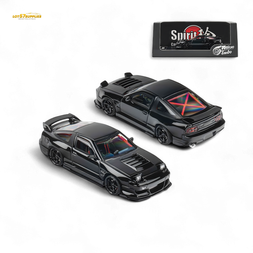 MicroTurbo Custom 180SX Type X Metallic Black MIYABI 1:64 - for just $44.99! 