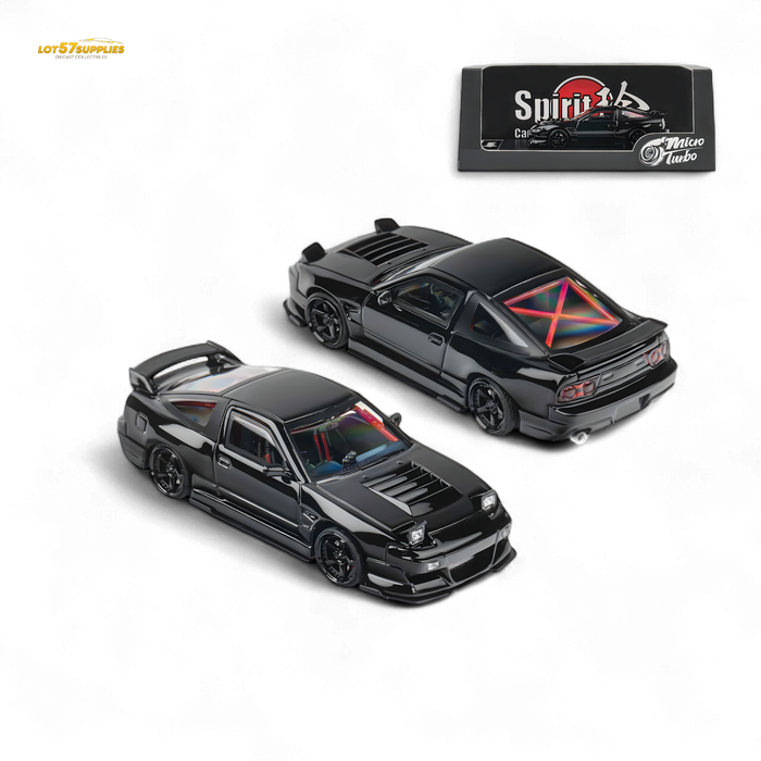 MicroTurbo Custom 180SX Type X Metallic Black MIYABI 1:64 - for just $44.99! 