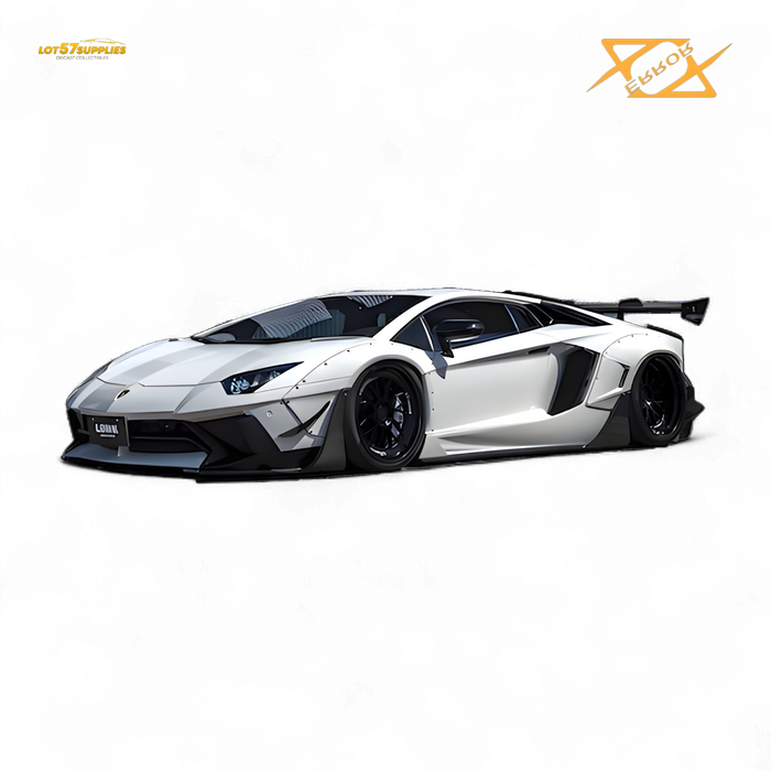 (Pre-Order) 404ERROR Lamborghini Aventador LBWK 2.0 White 1:64 - for just $89.99! 