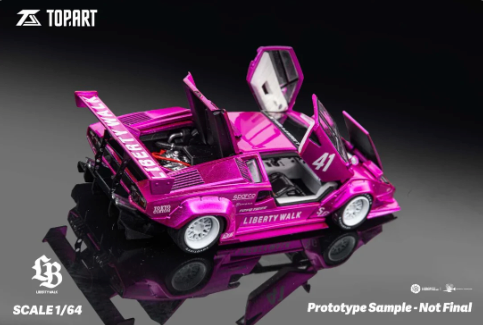 Topart Lamborghini Countach LBWK Flash Pink White 1:64 - for just $119.99! 
