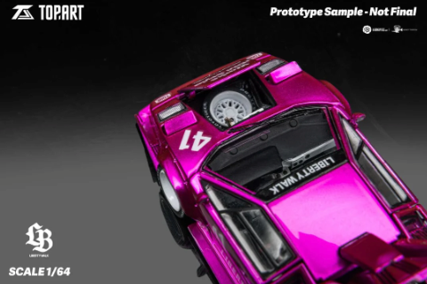Topart Lamborghini Countach LBWK Flash Pink White 1:64 - for just $119.99! 