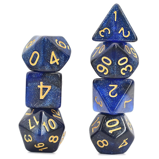 Black & Blue Galaxy RPG Dice Set - for just $9.99! 