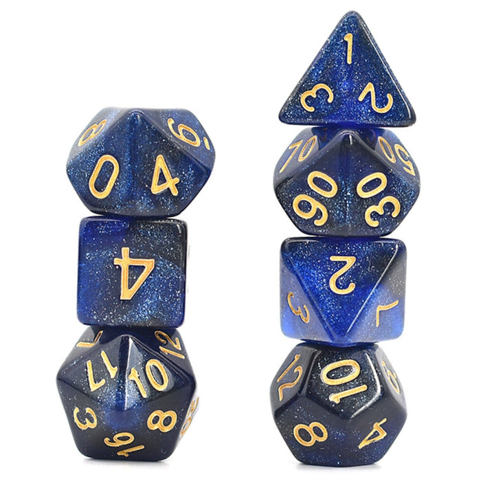 Black & Blue Galaxy RPG Dice Set - for just $9.99! 