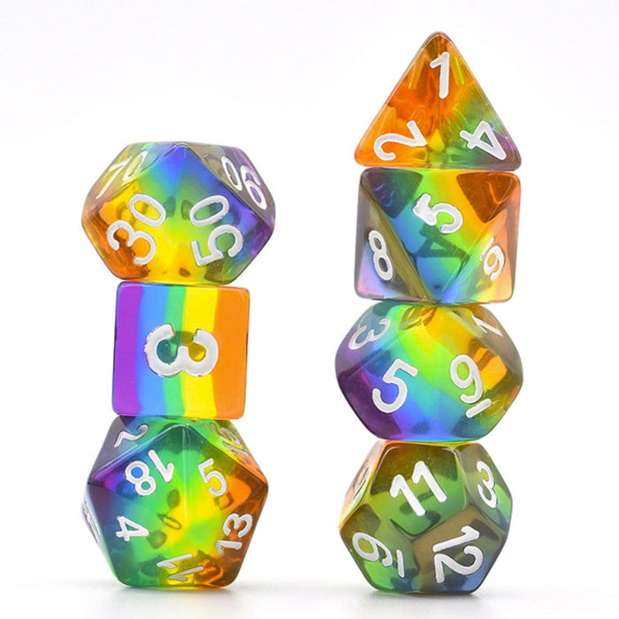 Translucent Rainbow RPG Dice Set - for just $13.99! 