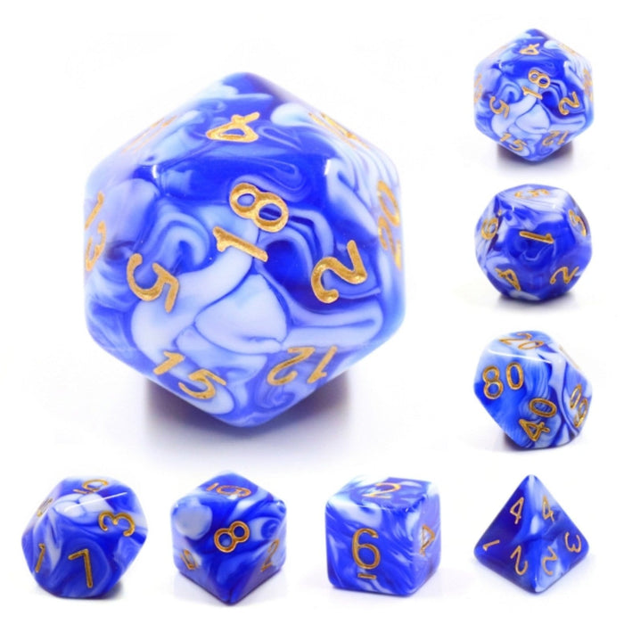 Blue Porcelain RPG Dice Set - for just $9.99! 