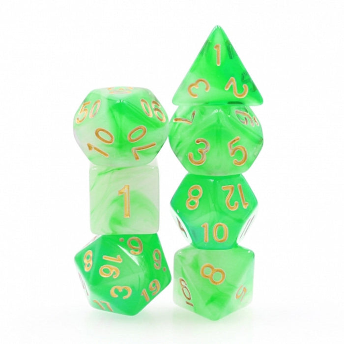 Green Milky RPG Dice Set - for just $9.99! 