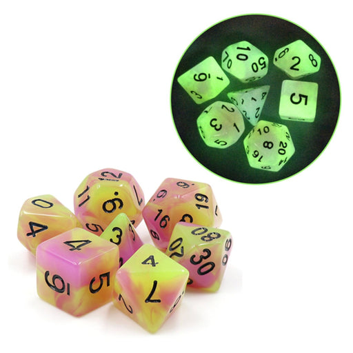 Glow in the Dark Tulip RPG Dice Set - for just $9.99! 