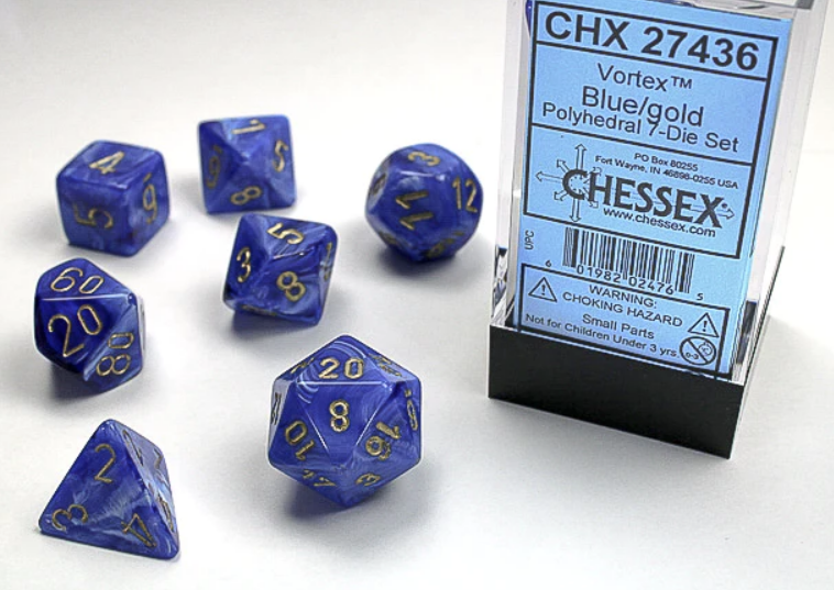CHESSEX: POLYHEDRAL Vortex DICE SETS - for just $11.98! 