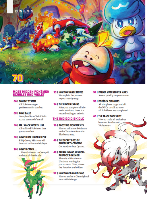 Pokémon - Scarlet And Violet Secret Missions, Complete Poké Ball List, Paradox Pokémon, The Hidden Ending, How To Collect Mystery Gifts, Navigate The Union Circle, Indigo Disk DLC & 2 Free Posters! - for just $14.99! 