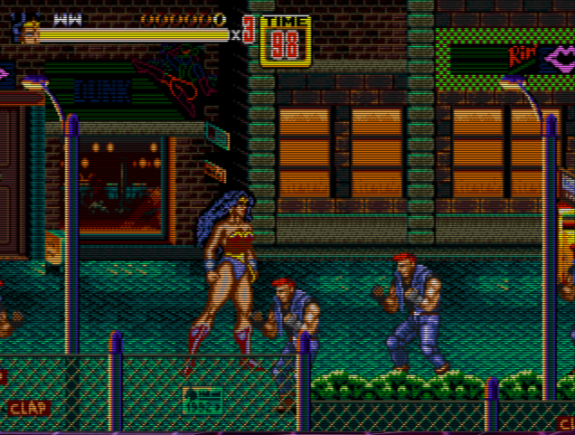Wonder Woman in Streets of Rage 2 Sega Genesis Video Game Cart - for just $19.99! 