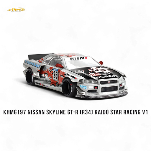 (Pre-Order) Mini GT Nissan Skyline GT-R (R34) Kaido Star Racing V1 - 1/64 - for just $28.99! 