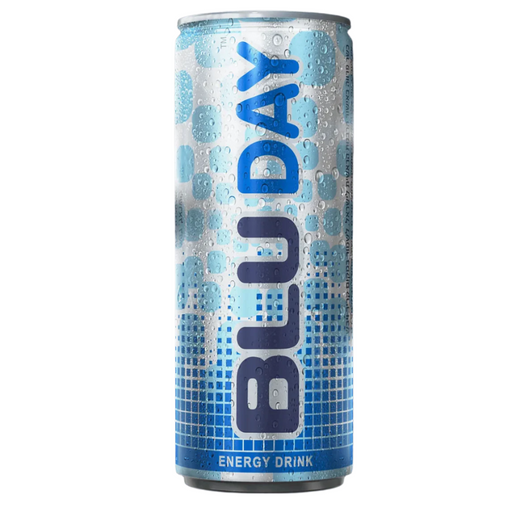 BLU DAY Refreshing Energy Beverage - 250ml Can for Daytime Focus and Boost - for just $3.99! 