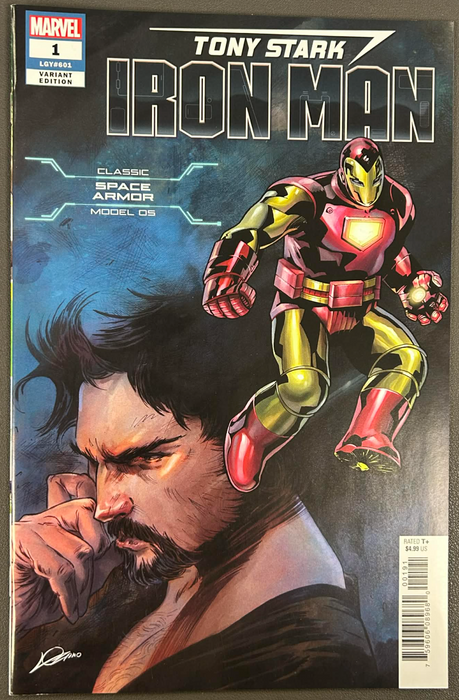 TONY STARK IRON MAN #1 CLASSIC SPACE ARMOR VAR 6/20/2018 - for just $4.99! 