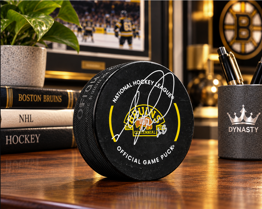 Mark Recchi Boston Bruins Autographed 2023 100th Anniversary Centennial Game Puck - for just $79.99! 