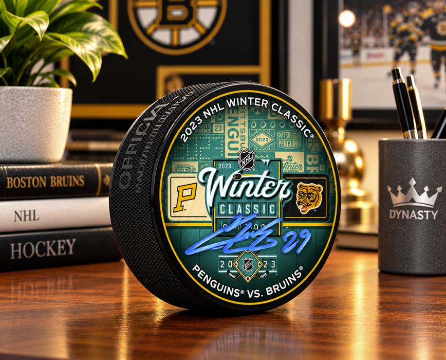 Pavel Zacha Boston Bruins Autographed 2023 Winter Classic Puck - for just $59.99! 