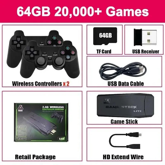20000 Games Mini Game Console – 4K HD Retro Handheld TV Stick - for just $47.59! 