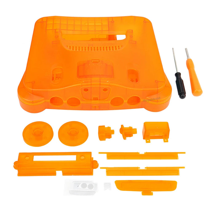 N64 Replacement Console Shell Housing Translucent Orange Nintendo 64 - for just $50.99! 