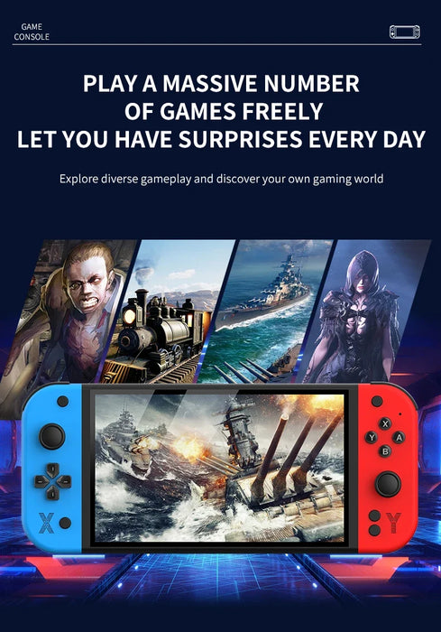 G90 Handheld Game Console – 7-inch 64GB Retro Arcade Gaming Device - for just $111.99! 