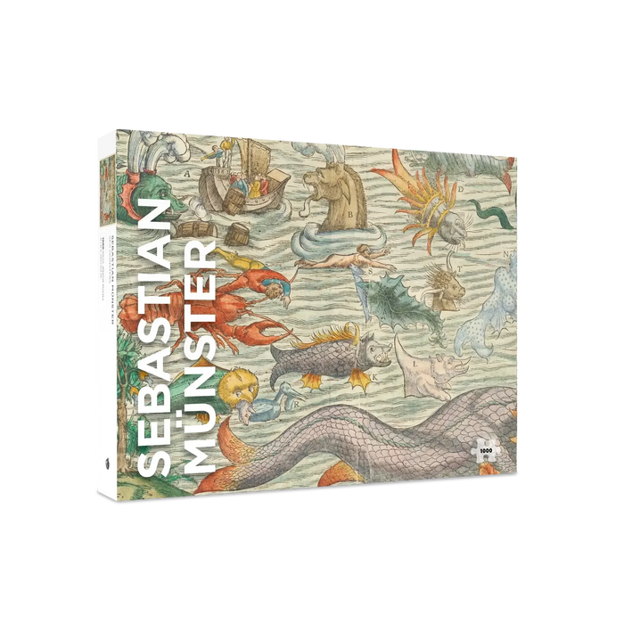 Sea Monsters by Sebastian Münster 1000 Piece Jigsaw Puzzle Pomegranate - for just $24.99! 
