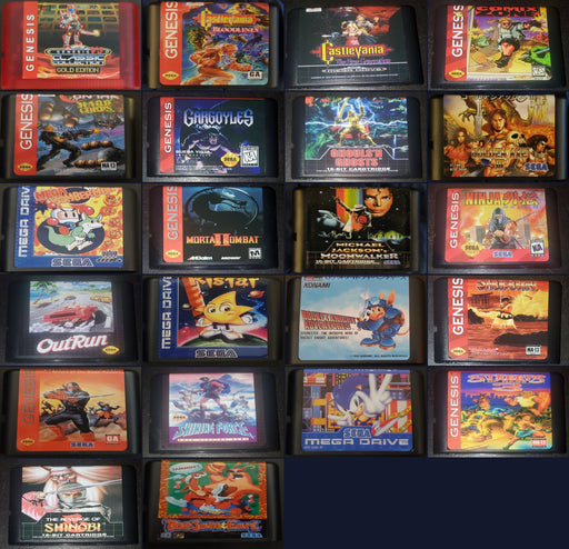 Sega Genesis Mega Drive Video Game Cartridges - for just $18.99! 