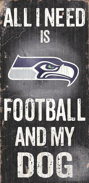 Seattle Seahawks Football and My Dog Wooden Sign - for just $12.99! 