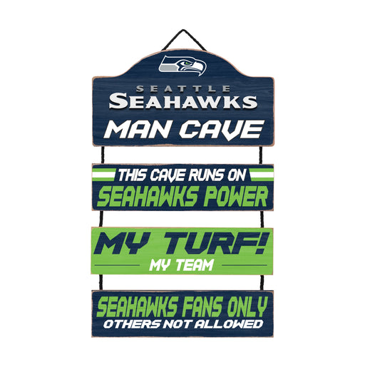 Seattle Seahawks Wooden Man Cave Dangle Sign - for just $29.99! 