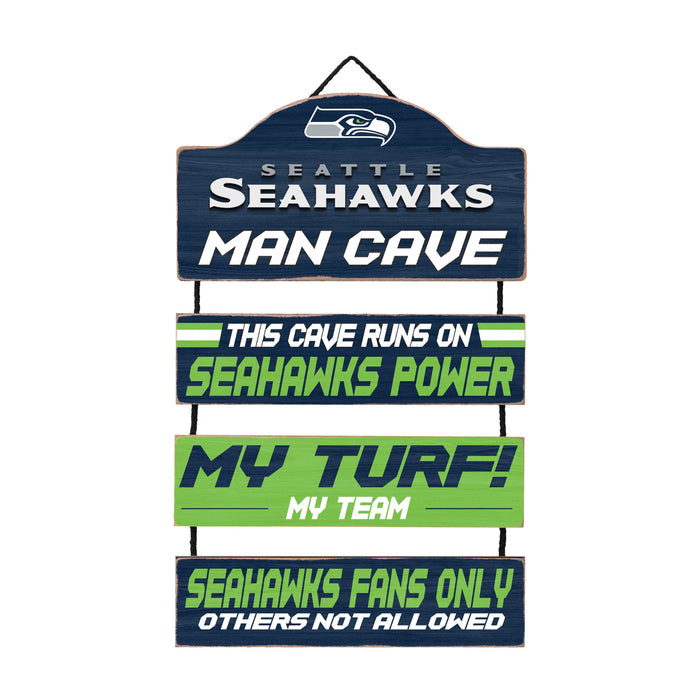 Seattle Seahawks Wooden Man Cave Dangle Sign - for just $29.99! 