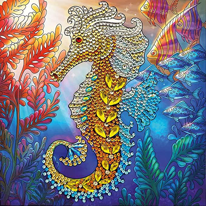Seahorse Crystal Art Card Kit Craft Buddy - for just $7.99! 