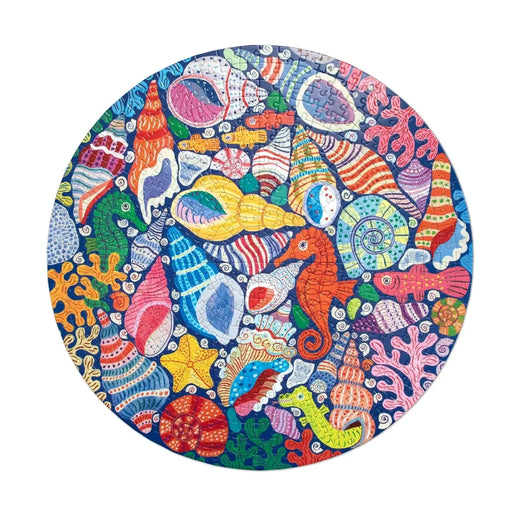 Seahorses, Shells & Coral 500 Piece Round Jigsaw Puzzle eeBoo - for just $26.99! 