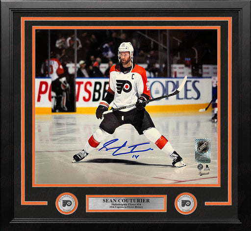 Sean Couturier Captain Skating Action Philadelphia Flyers Autographed 11" x 14" Framed Hockey Photo - for just $99.99! 