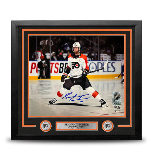 Sean Couturier Captain Skating Action Philadelphia Flyers Autographed 11" x 14" Framed Hockey Photo - for just $99.99! 