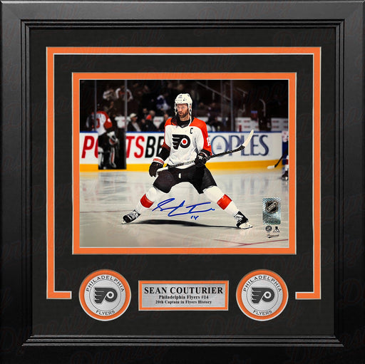 Sean Couturier Captain Skating Action Philadelphia Flyers Autographed 8" x 10" Framed Hockey Photo - for just $89.99! 