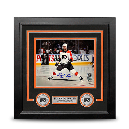 Sean Couturier Captain Skating Action Philadelphia Flyers Autographed 8" x 10" Framed Hockey Photo - for just $89.99! 