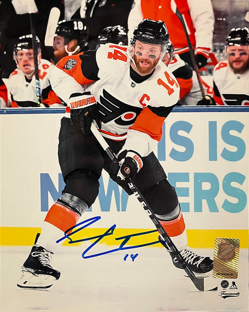 Sean Couturier 2024 Stadium Series Action Philadelphia Flyers Autographed 8" x 10" Hockey Photo - for just $49.99! 