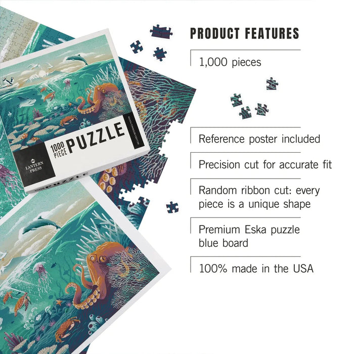 Seascape 1000 Piece Jigsaw Puzzle Lantern Press - for just $19.99! 