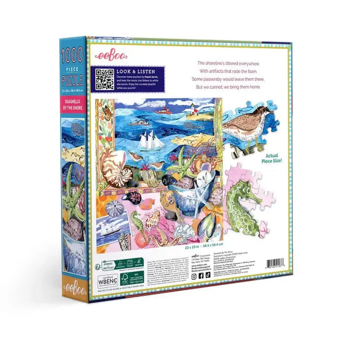 Seashells by the Shore 1000 Piece Jigsaw Puzzle eeBoo - for just $26.99! 