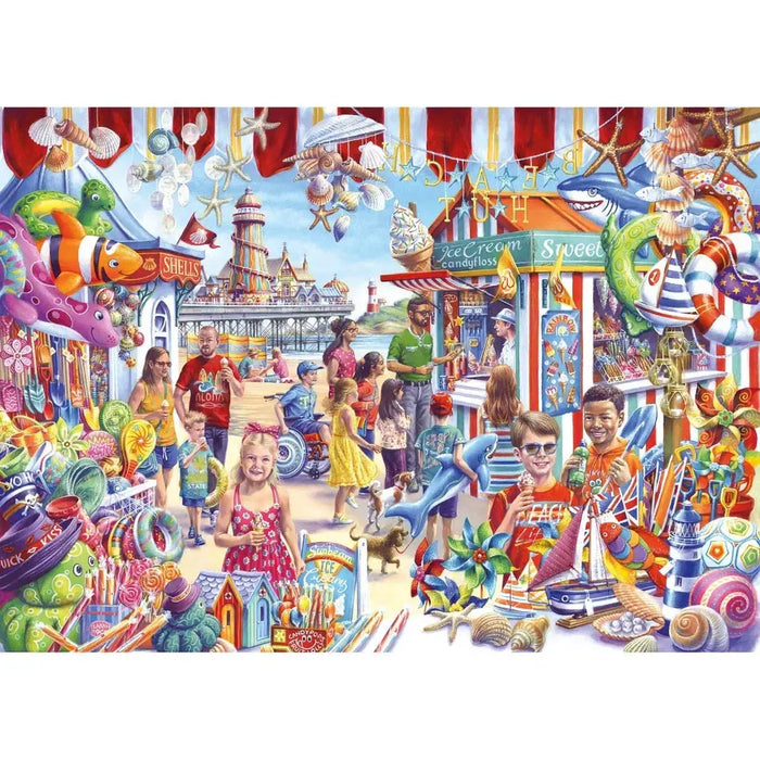 Seaside Souvenirs 1000 Piece Jigsaw Puzzle Gibsons - for just $24.99! 