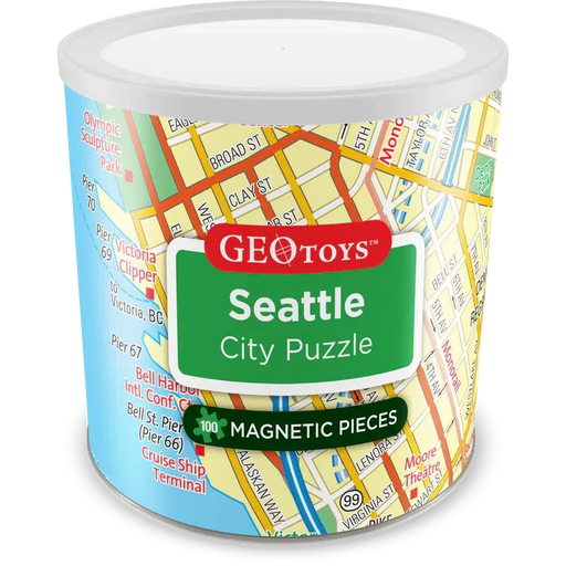 Seattle City 100 Piece Magnetic Jigsaw Puzzle Geotoys - for just $11.99! 