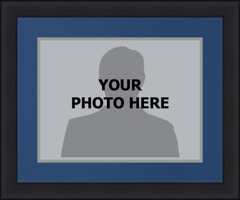 MLB Baseball Photo Picture Frame Kit - Seattle Mariners (Navy Matting, Gray Trim) - for just $29.99! 