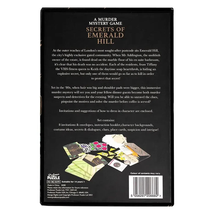 Secrets of Emerald Hill Murder Mystery Game Professor Puzzle - for just $24.99! 