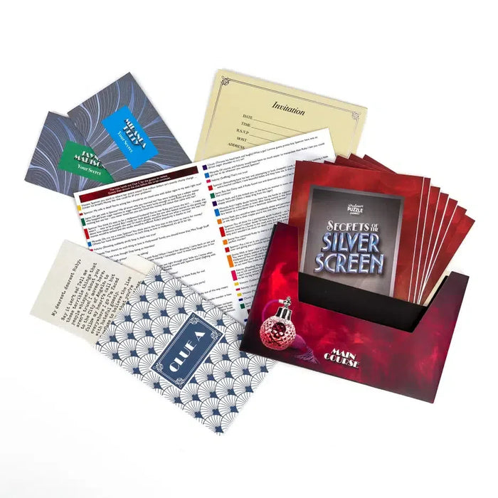 Secrets of the Silver Screen Murder Mystery Game Professor Puzzle - for just $24.99! 